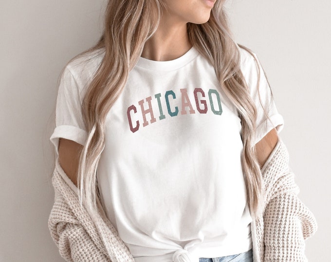 Chicago T-Shirt, Soft Cotton Tee, Illinois Souvenir