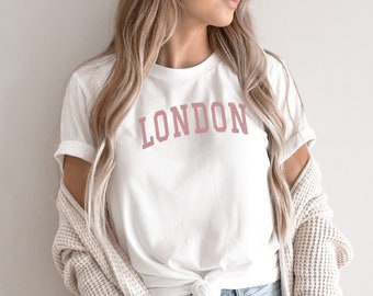 London Shirt, England T Shirt, London UK T-shirt, London College Style Gift, Cute London Tee, London Crewneck, Premium Soft Eco Unisex Tee
