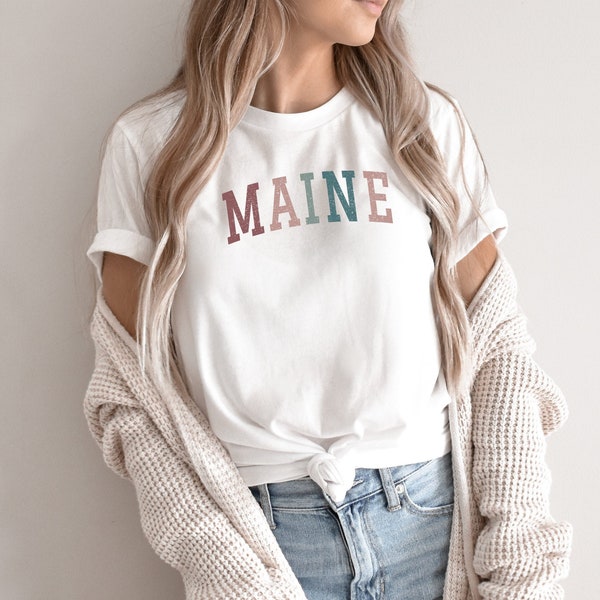 Maine Shirt, Maine Tshirt, Maine College Tee, Maine Gifts, State Of Maine T-Shirt, Cute Maine T-shirt, Soft Eco Unisex Tee