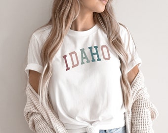 Idaho Shirt,  Idaho Tshirt, State T-Shirt, Idaho Gift, Cute College Style Tee, Idaho Fan Souvenir, Home Game Day, Premium Soft Eco Tee