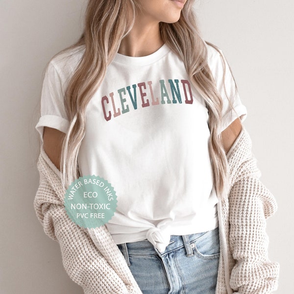 CLEVELAND Shirt, Cleveland Tshirt, Cleveland Ohio Gift, Cute Ohio Tshirt, College Student Gift, Premium Soft Tee