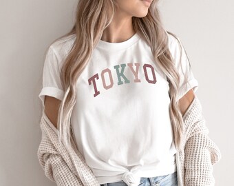 TOKYO Shirt, Tokyo T-shirt, Japan College Style Tshirt, Anime Shirt, Tokyo Japan Gifts, Cute Tokyo, Tokyo Souvenirs, Trendy Unisex Eco Tee