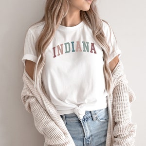 Indiana Shirt, Indiana State T-shirt, Indiana Gift, Indiana Fan Souvenir, University Student T Shirt, College Student Gift, Premium Soft Tee