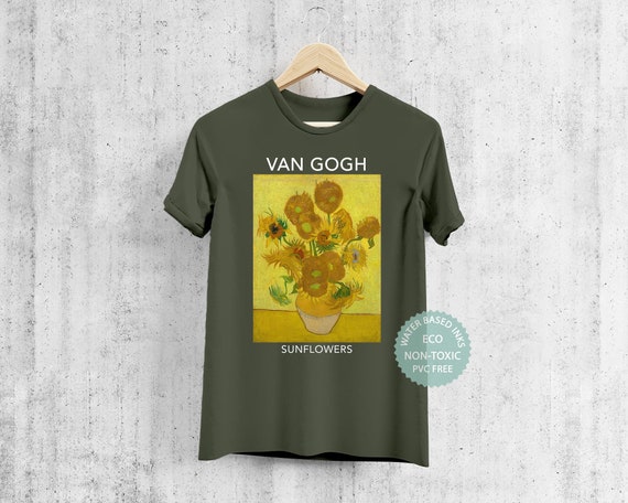 Vincent Van Gogh - Sunflowers - T Shirt Womens Mens Shirt Vincent Van Gogh - Sunflowers - T Shirt Womens Mens Shirt