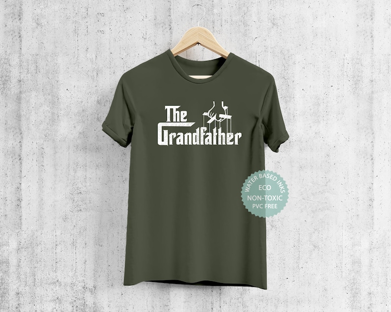 New Granpa Husband The Grandfather T Shirt Gift For Grandad Premium Eco-friendly Tee Funny Gangster Grand Dad Tshirt Present For Grandpa