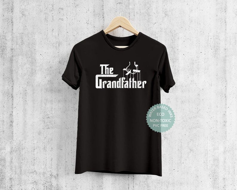 New Granpa Husband The Grandfather T Shirt Gift For Grandad Premium Eco-friendly Tee Funny Gangster Grand Dad Tshirt Present For Grandpa