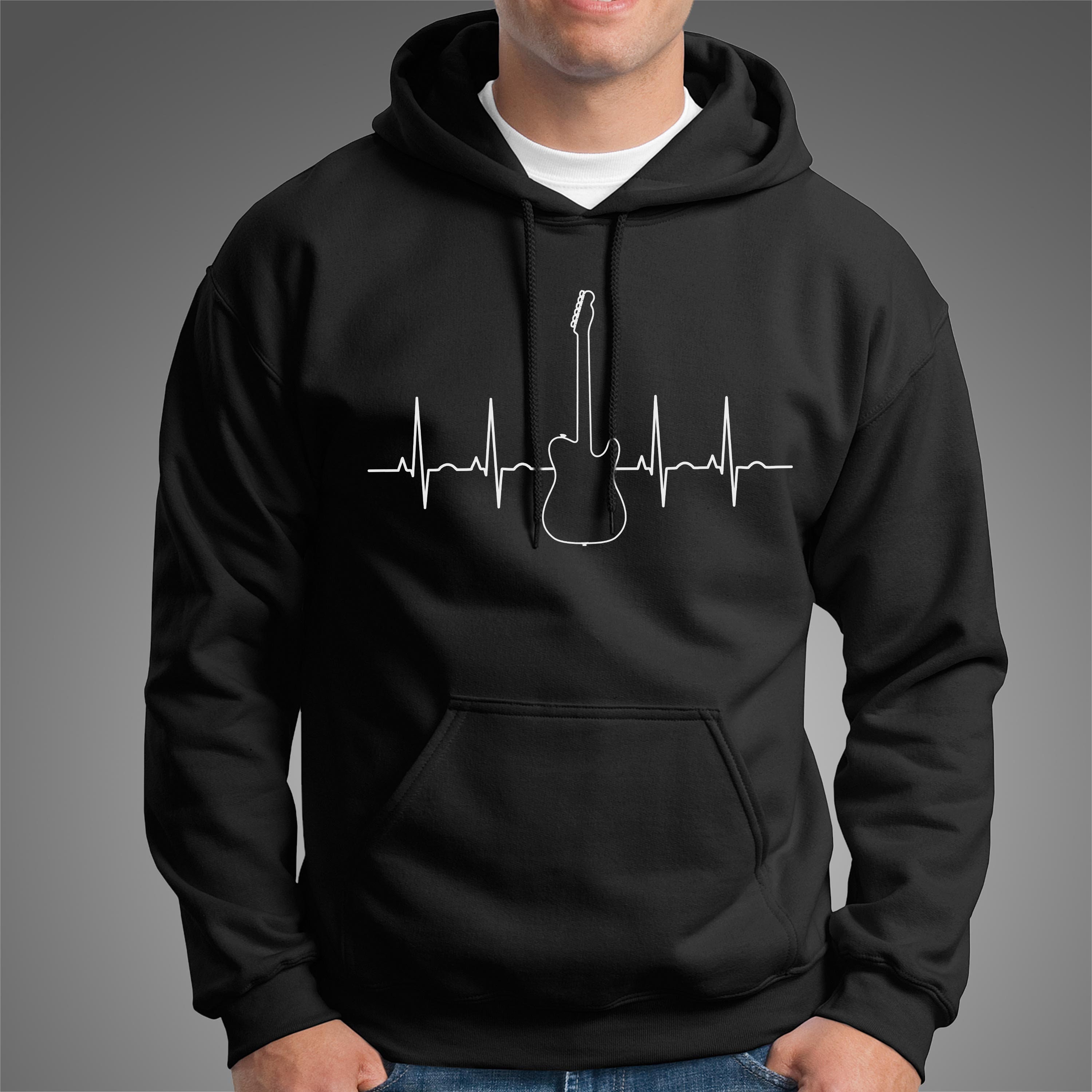 Sweat-shirt Homme Vitruvien Avec Guitare électrique | Design Humoristique Et Musical | Cadeau Pour Fans De Musique Et De Da Vinci