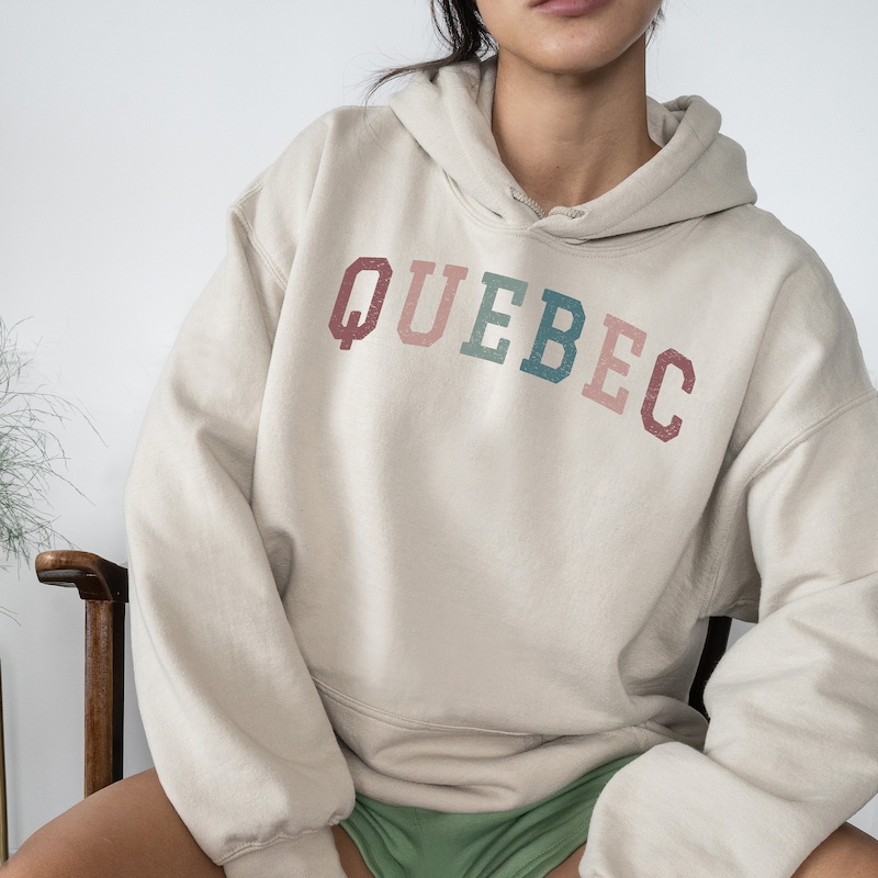 Sweatshirt Souvenir Vintage Québec Canada – Orignal Élégant, Style Rétro Canadien, Cadeau Idéal Pour Amoureux De La Nature Et Du Québec