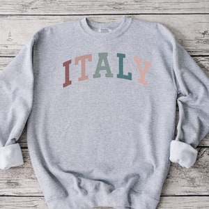 ITALY Sweatshirt, Italy Shirt, Italy Gift, Cute College Style Sweater, Italy Souvenirs, Premium Unisex Crewneck image 3