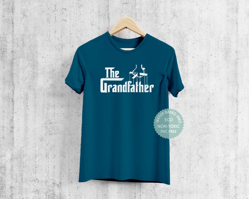 New Granpa Husband The Grandfather T Shirt Gift For Grandad Premium Eco-friendly Tee Funny Gangster Grand Dad Tshirt Present For Grandpa