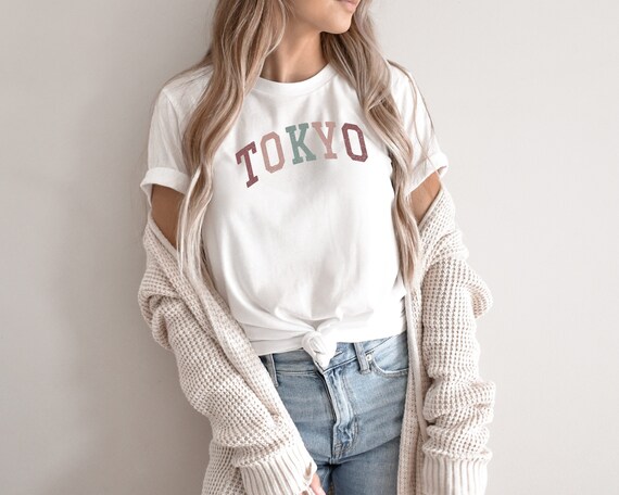 TOKYO Shirt, Tokyo T-shirt, Japan College Style Tshirt, Anime Shirt, Tokyo Japan Gifts, Cute Tokyo, Tokyo Souvenirs, Trendy Unisex Eco Tee