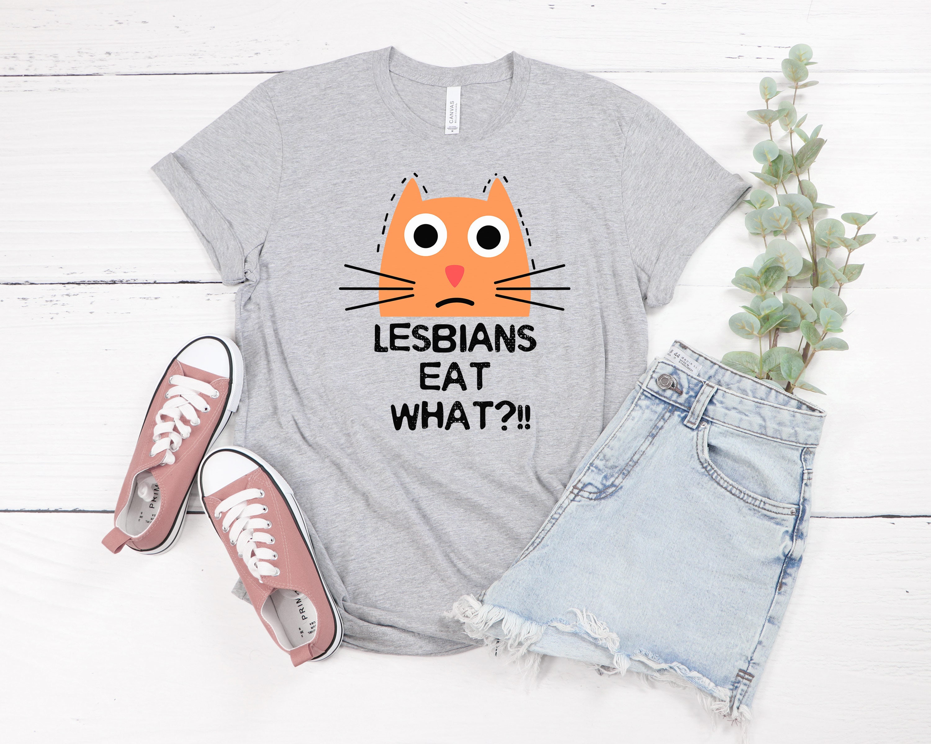 Lesbians Eat What Cute Lesbian Shirt Pussy Cat Kitten LGBT | Etsy