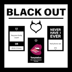 Gioco di carte da bere - Black Out - Copia digitale del mazzo S*x