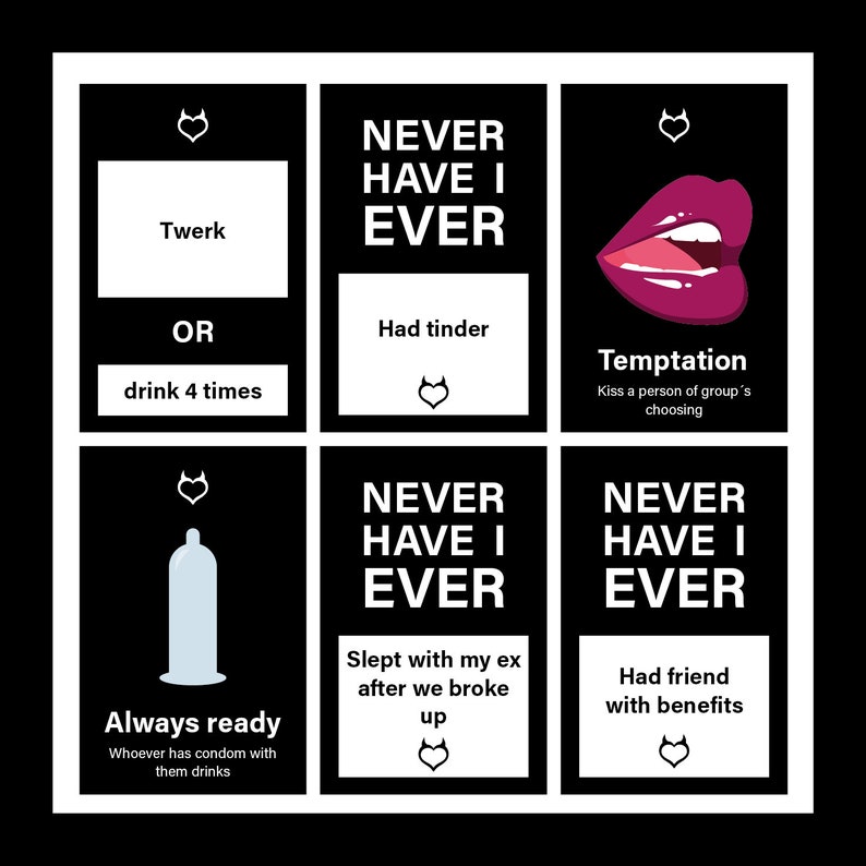 Drinking Card Game Black Out Sx Deck Digital Copy Etsy Canada