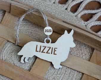 Simple Silhouette Corgi Christmas Ornament | Dog Lover Gift | Personalized Pet Ornament | Dog Christmas Ornament | Dog Gifts | Dog Mom Gift