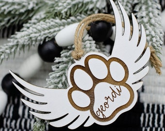 Personalized Pet Memorial Christmas Ornament | Pet Memorial Christmas Ornament | Modern Farmhouse Gift | Pet Remembrance Gift |