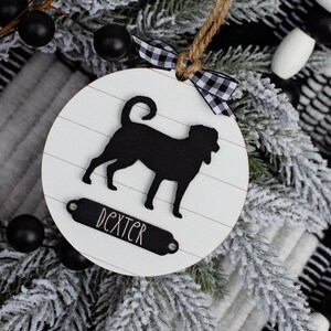 Farmhouse Christmas Ornament Labrador Gift for Dog Owner Dog Christmas Ornament Modern Farmhouse Holiday Decor image 3