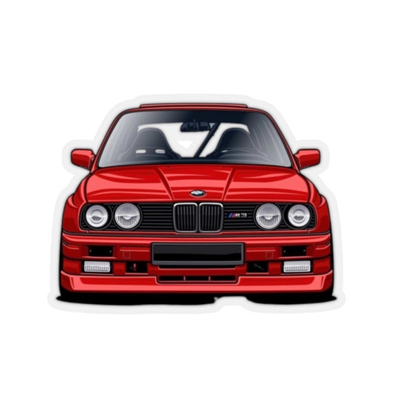 Bmw E30 M3 Sticker Vinyl Decal Notebook Stickers Red M Power Etsy