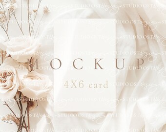 Wedding Menu Card Mockup Minimalism Menu Card Mockup Elegant Wedding Table Menu Mockup 4x6" Card Mockup Invitation Menu Mockup Aesthetic