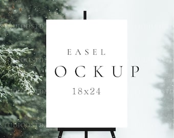 Winter Easel sign mockup Welcome sign mockup Wedding easel mockup Bridal Shower Sign Mockup Blank easel mock up Seating Chart Mockup