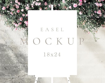 Easel sign mockup Welcome sign mockup Wedding easel mockup Bridal Shower Sign Mockup Blank easel mock up Seating Chart Mockup