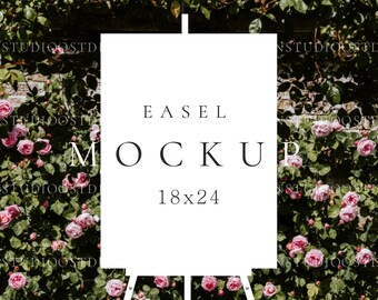 Wedding easel mockup Easel sign mockup Welcome sign mockup Bridal Shower Sign Mockup Blank easel mock up Seating Chart Mockup 18x24 mockup