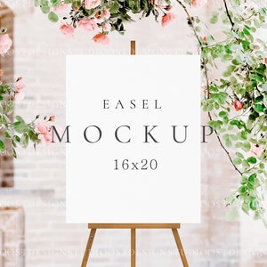 Easel sign mockup Welcome sign mockup Wedding easel mockup Bridal Shower Sign Mockup Blank easel mock up Seating Chart Mockup 16X20 Mockup