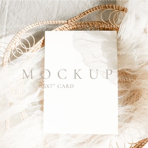 5x7 Karte Mockup Boho Karte Mockup Hochzeit Briefpapier Mockup Einladungs Vorlage Mockup Grußkarte Mockup Save the Date Einladung Mockup