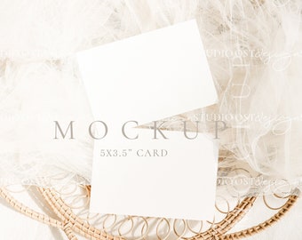 RSVP Card Mockup Double 5x3.5" card mockup Thank you card mockup Invitation Mockup Business Card Mockup Wedding Stationery Mockup
