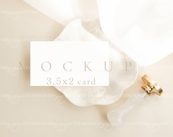 Place card mockup Business card mockup 3.5x2" card mockup Table card mockup Minimalist white card mockup Name card mockup