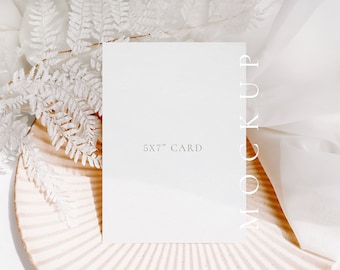 5x7 card mockup Wedding stationery mockup Invitation template Greeting card mockup save the date invitation mockup  boho card mockup osts002