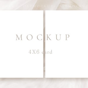 4x6 dubbele kaart mockup Bruiloft uitnodiging mockup Bruiloft briefpapier mockup Wenskaart mockup Minimalistische mockup baby shower mockup