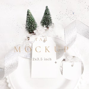 Weihnachts-Anhänger Mockup Hochzeit Gunst Anhänger Mockup Winter-Anhänger Mockup Dankeschön Anhänger Mockup Geschenkanhänger Mockup Urlaub Anhänger Mockup 2x3,5 Tag Mockup