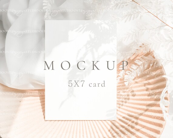5x7 card mockup Boho card mockup Wedding stationery mockup Invitation template mockup Greeting card mockup save the date invitation mockup