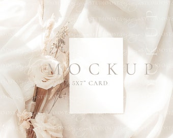 Greeting card mockup Wedding stationery mockup Invitation template mockup Beige Aesthetic card mockup save the date mockup Invite mokcup
