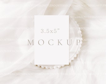 Wedding details card mockup 3.5x5 Card Mock Up Invitation Mockup Wedding Stationery Mockup Invitation Flatlay Minimalist card Mockup