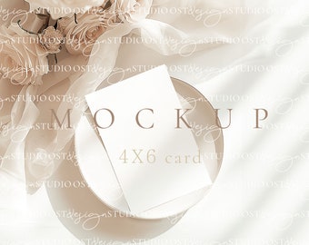 Wedding Menu Card Mockup Minimalism Menu Card Mockup Elegant Wedding Table Menu Mockup 4x6" Card Mockup Invitation Menu Mockup Aesthetic