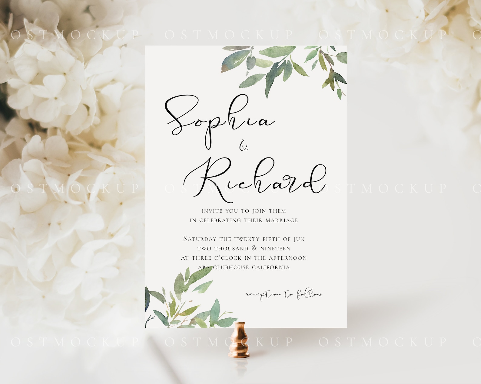 5x7 card mockup save the date invitation mockup Wedding Etsy