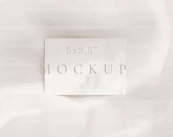 RSVP Card Mockup 5x3.5" card mockup Minimalist Thank you card mockup Business Card Mockup Wedding Stationery Mockup Blank Card Mockup