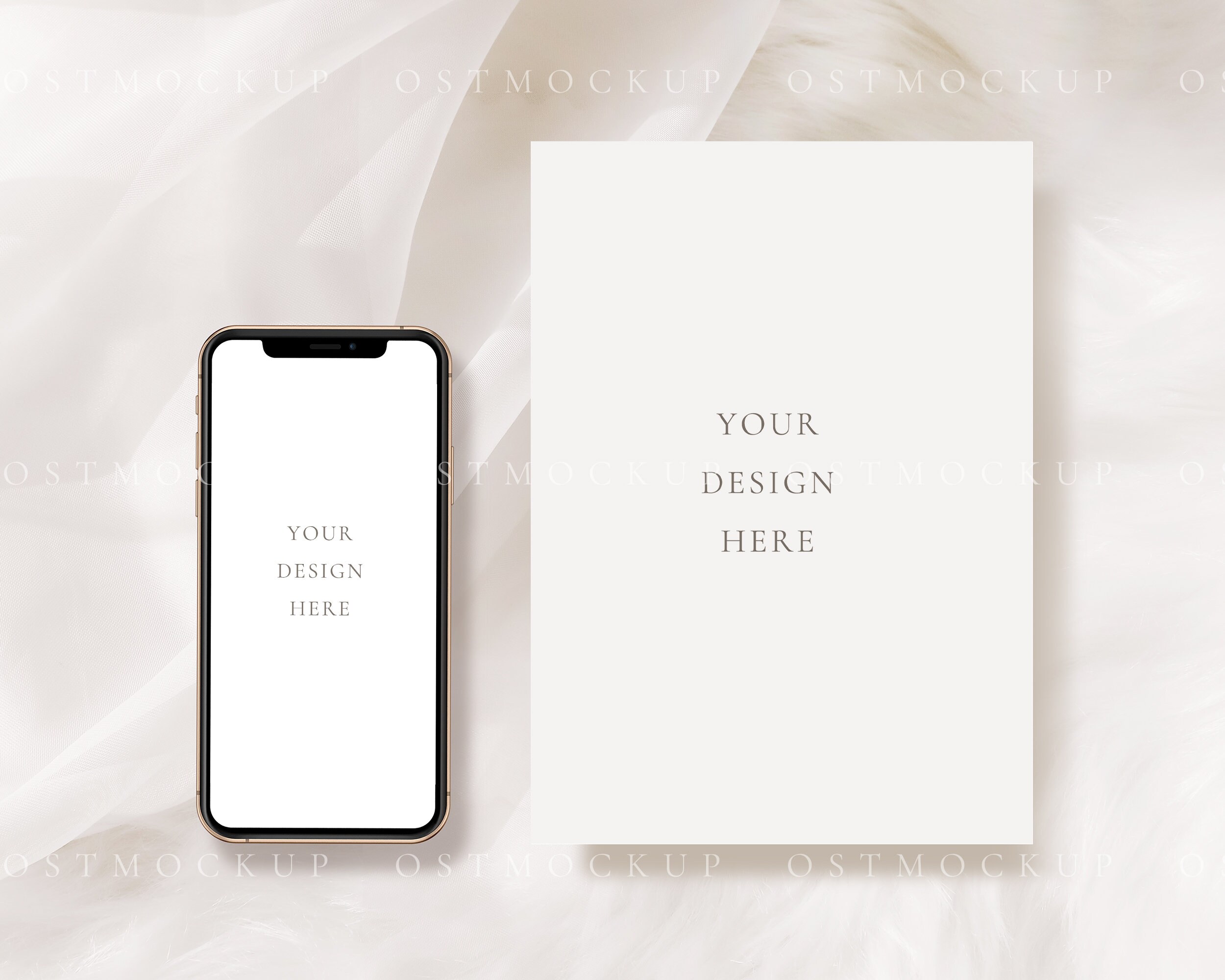 5x7 card iphone mockup Wedding stationery mockup Wedding Etsy