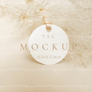 Geschenkanhänger Mockup Hochzeit Geschenkanhänger Mockup Urlaub Geschenkanhänger Mockup 2,5x2,5 runder Anhänger Mockup