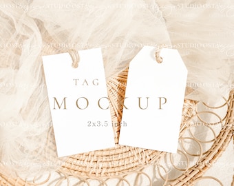 Wedding favor tag mockup Boho tag mockup Thank you tag mockup Gift tag mockup Holiday tag mockup 2x3.5 tag mockup Minimal tag mockup