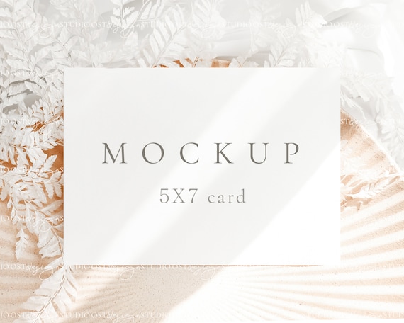 5x7 card mockup Boho card mockup Wedding stationery mockup Invitation template mockup Greeting card mockup save the date invitation mockup
