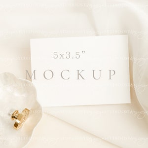 5x3,5" Kartenmockup Antwortkarten Mockup Minimalistisch Danke-Karte Mockup Visitenkarte Mockup Hochzeit Briefpapier Mockup Blankokarte Mockup