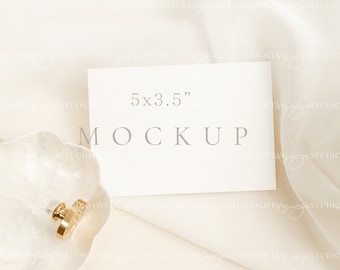 5x3.5" card mockup RSVP Card Mockup Minimalist Thank you card mockup Business Card Mockup Wedding Stationery Mockup Blank Card Mockup