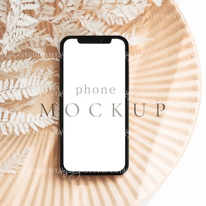 iPhone Screen Mockup Boho Wedding Mobile Mockup Device Mockup Electronic invite smartphone mockup Device mockup Phone mockup
