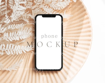 iPhone Screen Mockup Boho Wedding Mobile Mockup Device Mockup Electronic invite smartphone mockup Device mockup Phone mockup