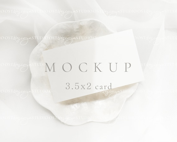 Place card mockup Business card mockup 3.5x2" card mockup Table card mockup Minimalist white card mockup Name card mockup