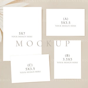 4X6 Wedding Cards Mockup, Invitation Mockup, Wedding Invitations ...