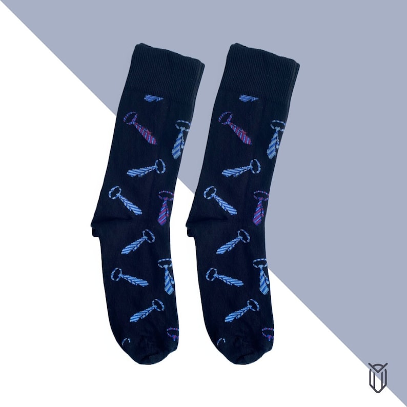 Tie Funny Socks Business Person Pattern White Collar Dark Etsy Hong Kong